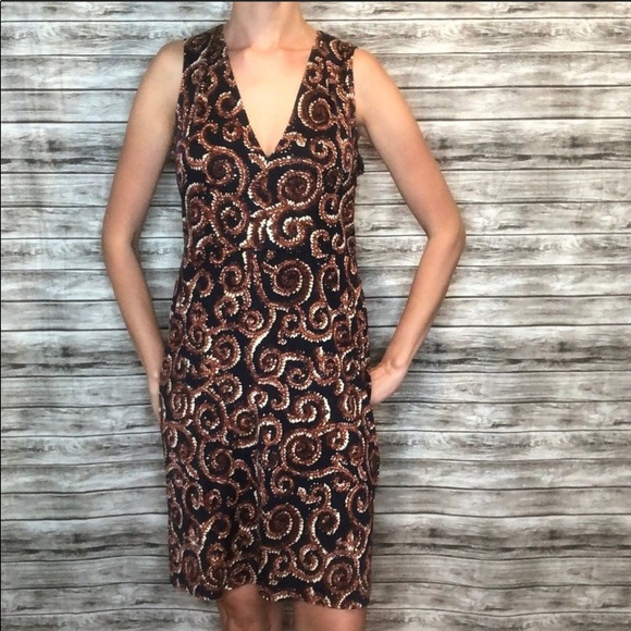 Tory Burch 100% Silk Sleeveless Dress Medium - Picture 4 of 12